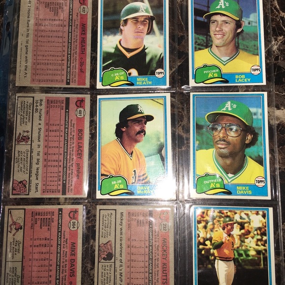 1981 Topps Oakland Athletics Baseball Cards (10 cards) - Oakland A's - Picture 1 of 2